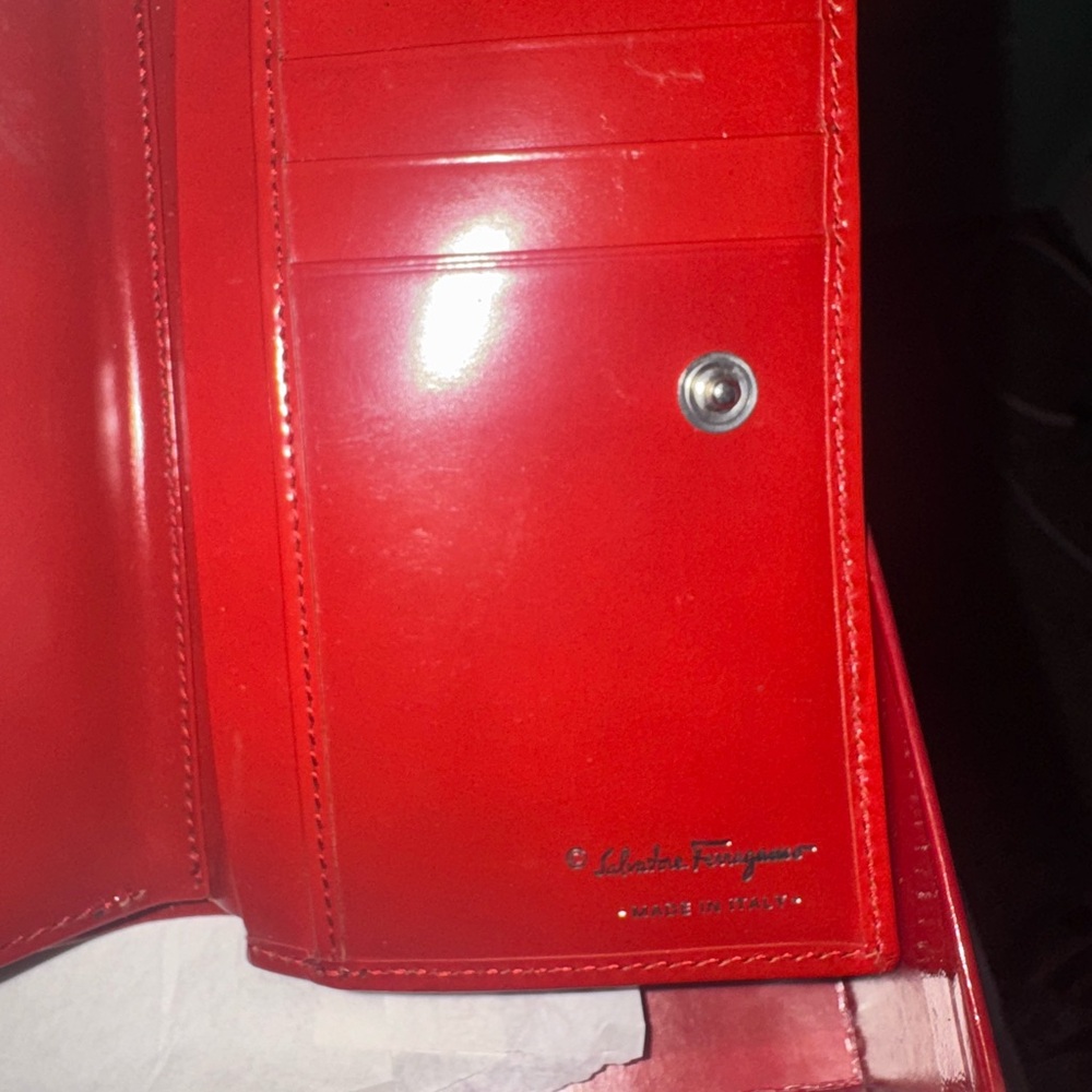 Salvatore Ferragamo authentic Vibrant Red Wallet